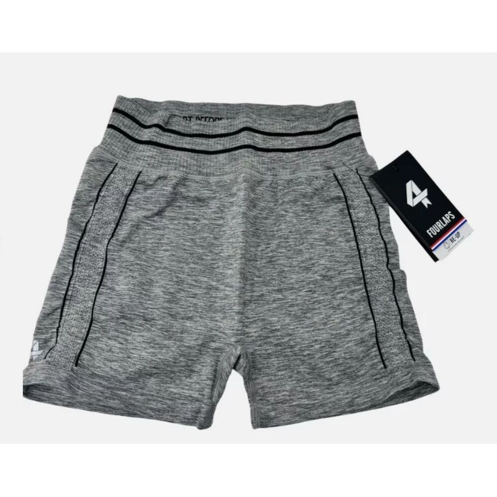 FourLaps Women's Size XL Aero Seamless Short 3" Grey Heather Gym‎ Workout Lift